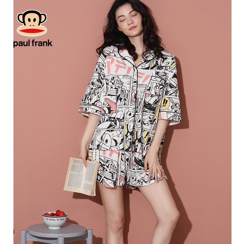 大嘴猴情侣夏纯棉短袖日系可爱睡衣 希芙诗睡衣/家居服套装