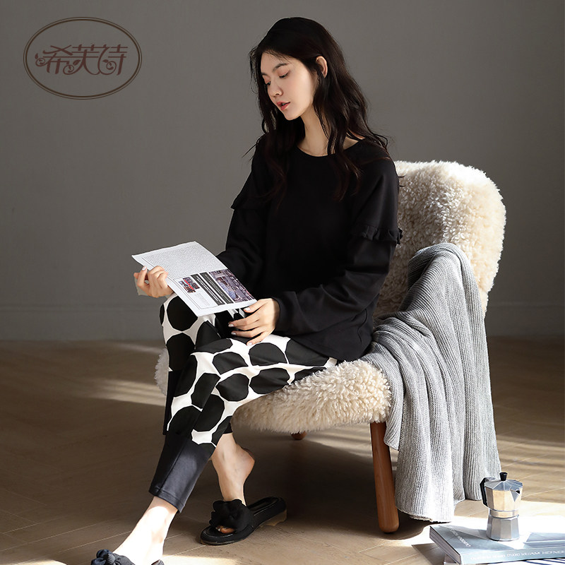 2021年新款春秋款纯棉长袖套装睡衣 希芙诗睡衣/家居服套装