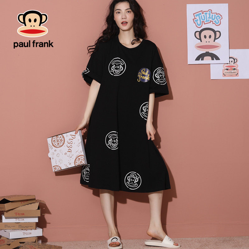 大嘴猴情侣夏季纯棉短袖卡通睡裙 希芙诗睡衣/家居服套装