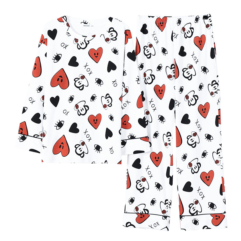 大嘴猴春秋季纯棉长袖卡通网红睡衣 希芙诗睡衣/家居服套装