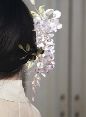 ·梨花梨花开离别·紫藤萝•古风发簪•树脂•簪子