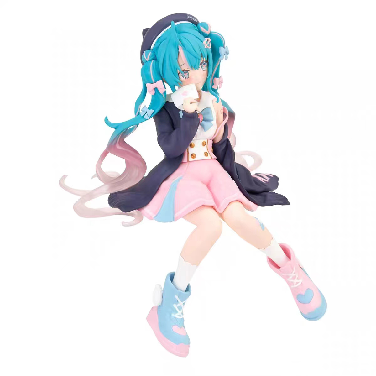 初音未来手办二次元水手服连衣裙潮玩摆件礼物车载模型周边公仔-图1