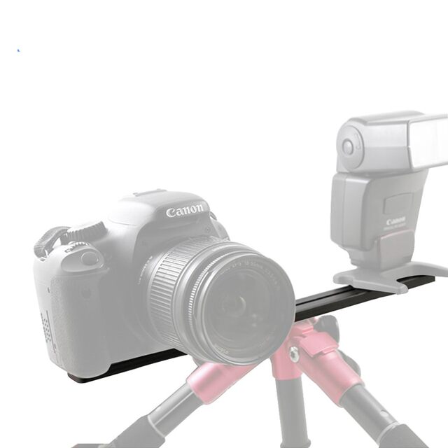 Metal external flash straight short double-head bracket