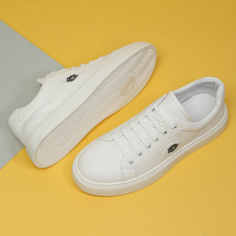 VIFIRFAR软牛皮男鞋2025秋季新款黑一脚蹬软底休闲皮鞋真皮板鞋男 - 图2