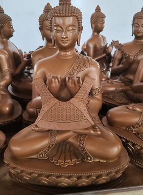 35佛/三十分五佛/龙树菩萨/33cm黄铜佛像梵天藏传佛堂供奉摆件