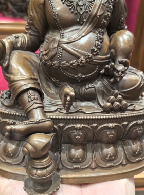 黄财神/财神/藏巴拉/赞巴拉/Zambala/23cm红铜佛像藏传佛堂摆件