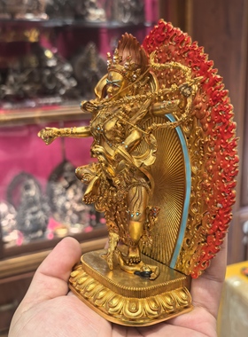 作明佛母/红度母/多吉度母/咕噜咕咧佛母/15cm黄铜藏传佛堂佛像
