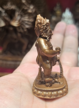 黑财神/五色财神/黄财神/赞拉色波5cm紫铜可装藏佛像梵天佛堂摆件