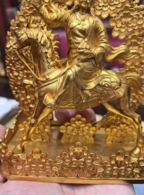 阿企佛母/阿企秋吉卓玛/骑马阿企佛母/阿奇佛母/15cm金铜佛堂佛像