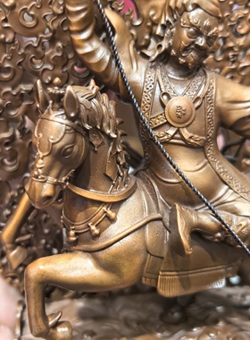 紫玛护法/紫马护法/孜玛护法/紫马/12cm紫铜佛像梵天佛堂摆件