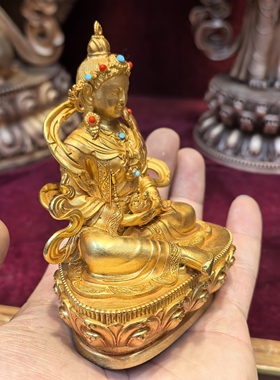 莲花生弟子/伽布/赤松德赞/梵天藏传精品佛像摆件