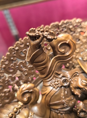 单坚护法/丹坚护法/单坚多杰列巴/金刚善15cm紫铜财神佛堂摆件