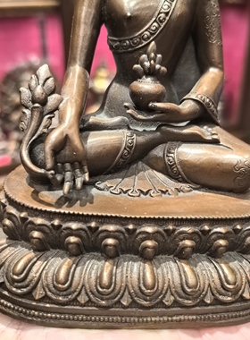 药师佛/药师如来/阿弥陀佛/释迦佛/15cm红铜佛像梵天藏传供奉摆件