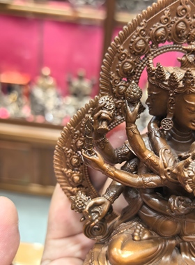 密集金刚/密聚金刚/桑堆/桑顿多杰/12cm紫铜佛像藏传摆件/大威德