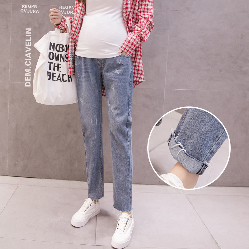 2020秋冬季孕妇网红款哈伦子休闲裤 妤沫孕妇直筒裤