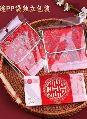 超源红色布袋中国风锦囊织锦缎