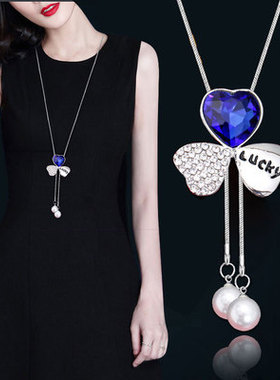 毛衣链长项链吊坠衣服水晶百搭