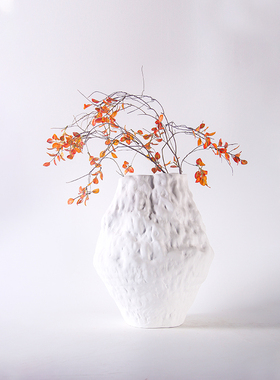 新中式现代家居白色陶瓷花瓶摆件样板间售楼处酒店客厅电视柜装饰