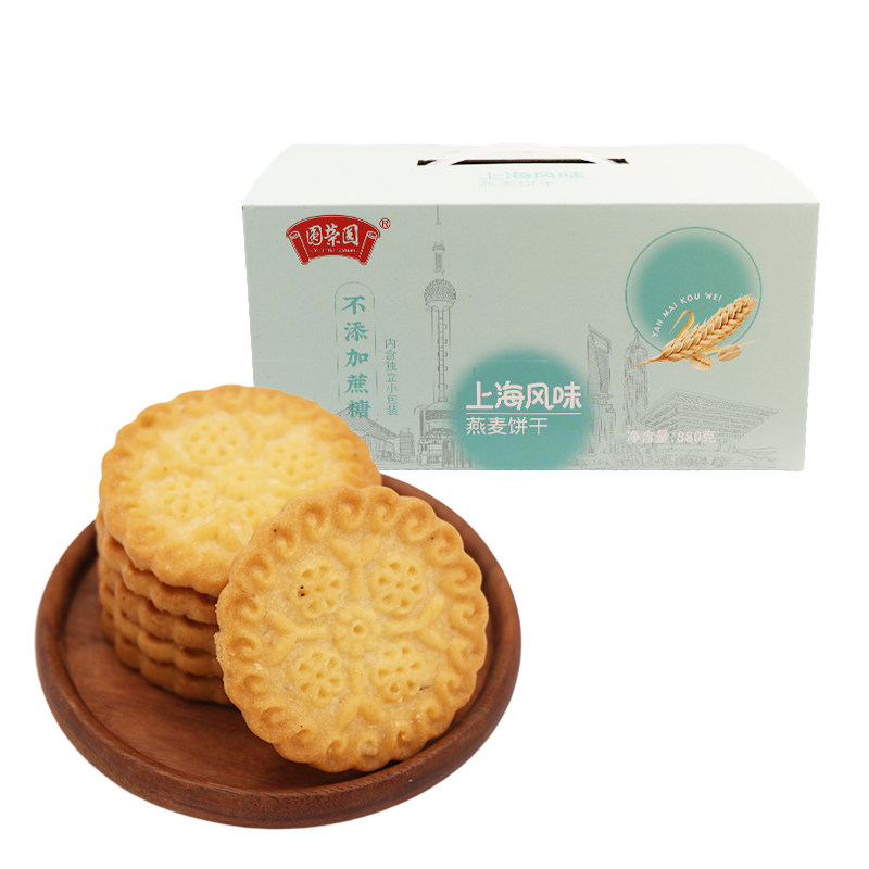 圆荣圆 上海风味不添加蔗糖杂粮饼干田趣饼干燕麦饼干 880g
