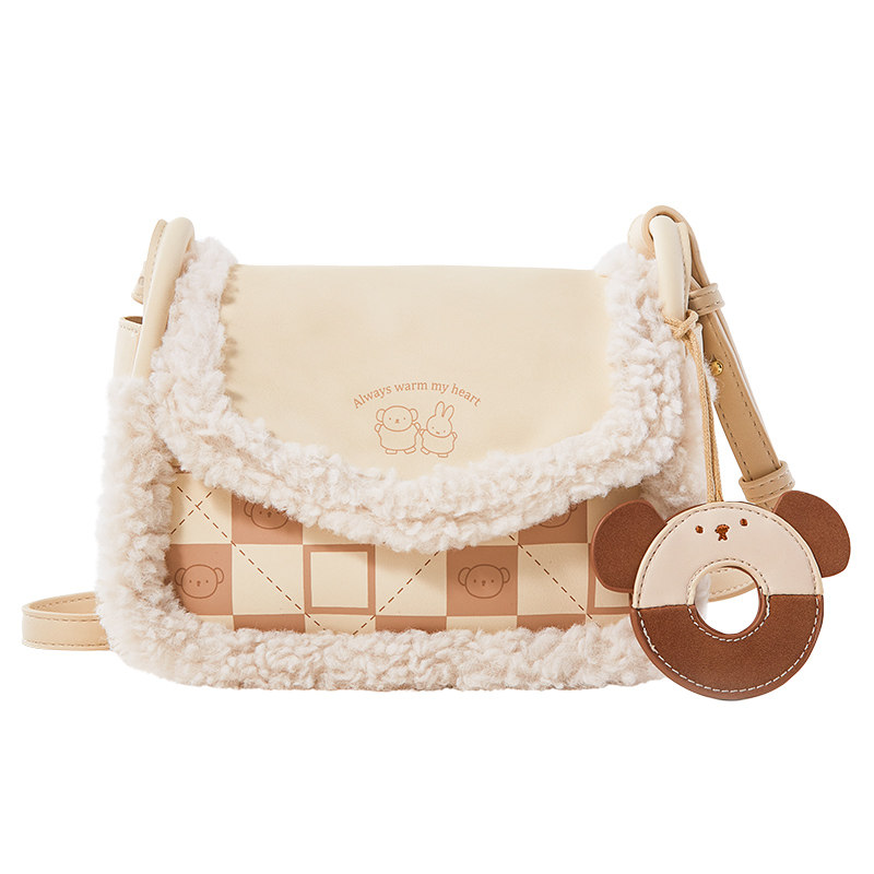 米菲复古简约毛毛包2022年新款女包 miffy米菲箱包女士包袋