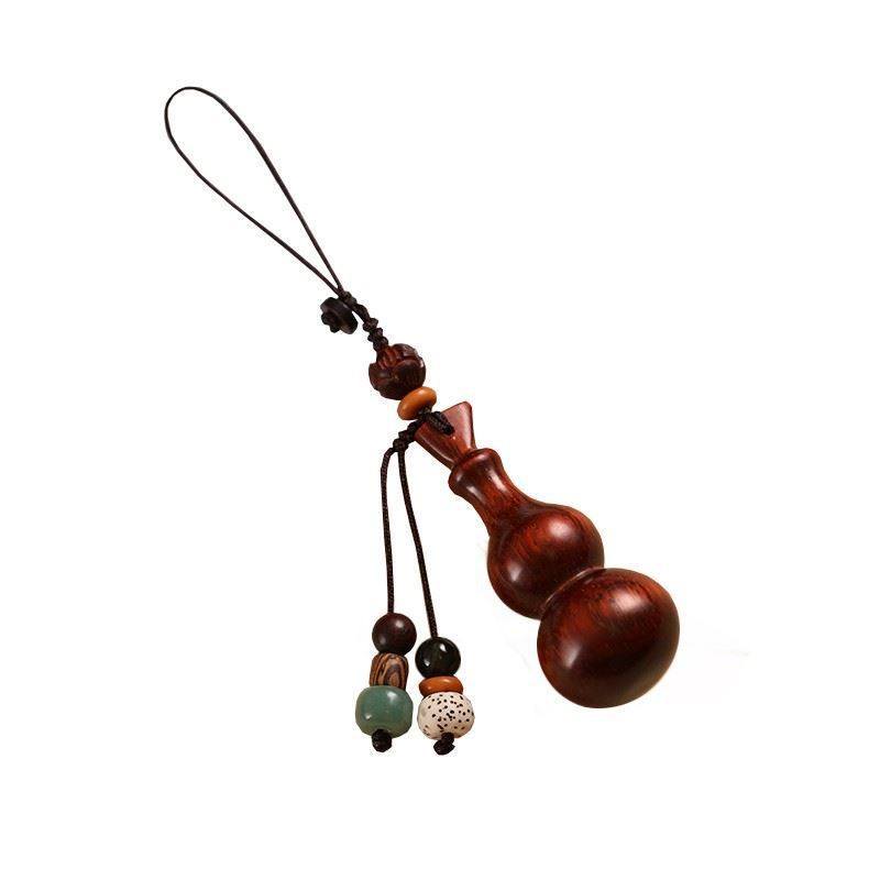 中国风紫檀小葫芦手机挂件复古黑檀木手机壳挂绳吊坠U盘饰品挂链,淘宝优惠券,粉丝福利购,淘宝优惠卷