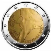 Slovenia 2008 Primoss birth 500 Anniversary 2 € Double metal commemorative coins brand new