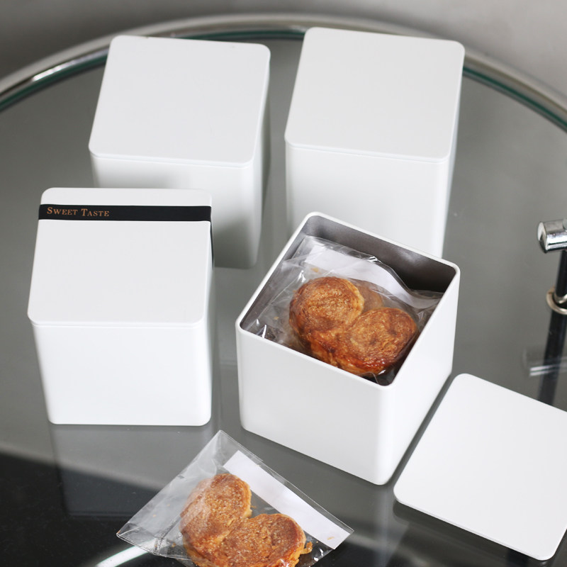 白色马口铁盒包装盒 爱心酥曲奇饼干巧克力伴手甜品点心铁罐盒,淘宝优惠券,粉丝福利购,淘宝优惠卷