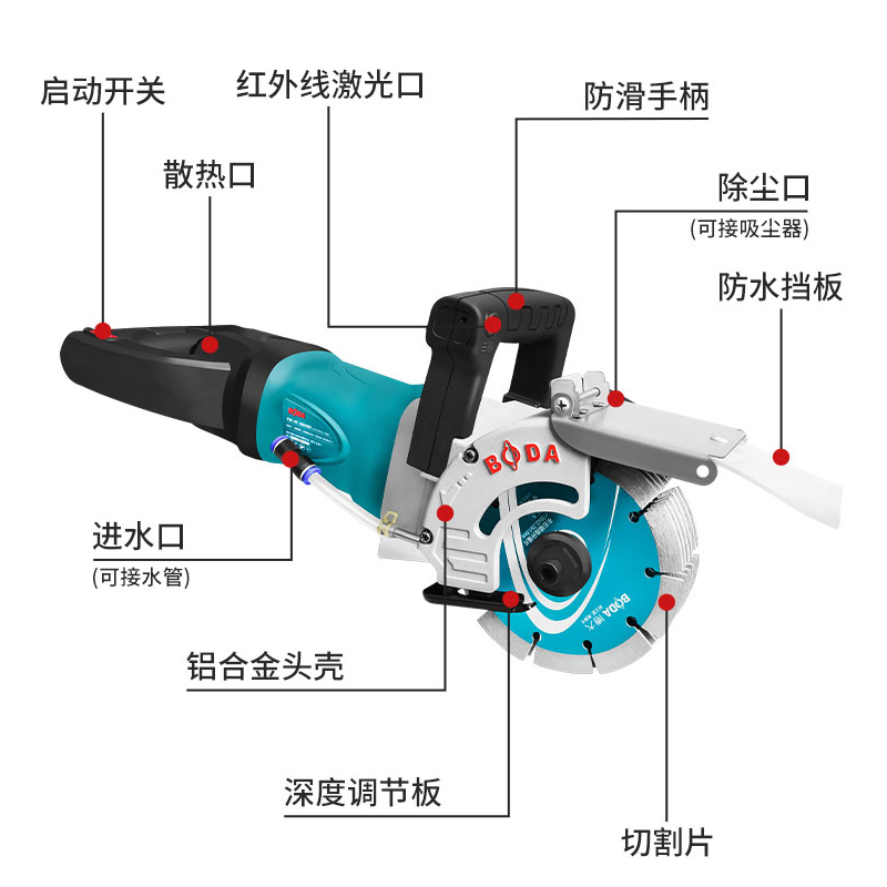 博大无刷开槽机墙面开线槽大功率水电安装混凝土一次成型切割机 - 图1