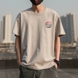 Летняя японская трендовая приятная телу футболка, короткий рукав, круглый воротник, свободный крой