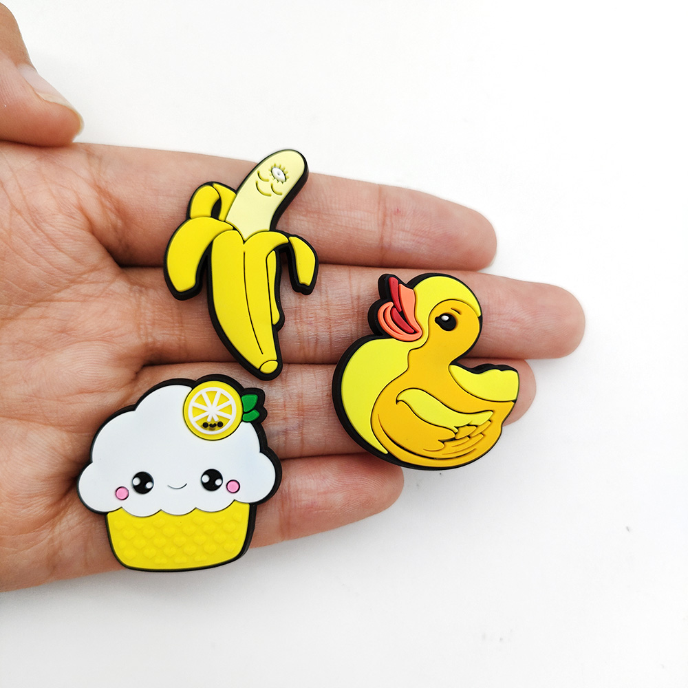 黄色小清新10颗套装智必星洞洞鞋鞋花DIY个性软胶Crocs洞洞鞋配件 - 图3