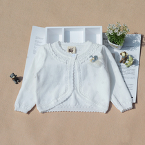 Children Performance yarn Dress Jacket Girl Gown Small Kan Shoulder Baby Needleweaters Shawl Spring Autumn Summer Evenings
