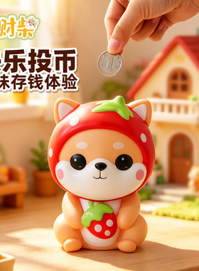 正版小财柴小号储蓄罐创意卡通零钱罐装饰品摆件可爱桌面摆放用品