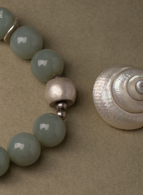 由子野原创国风天青色且末蓝手串