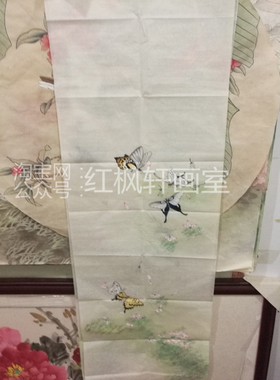 红枫轩工笔画底稿白描画稿蝴蝶素材花鸟国画宣纸手绘稿可直接上色