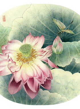 有步骤花鸟工笔画白描底稿
