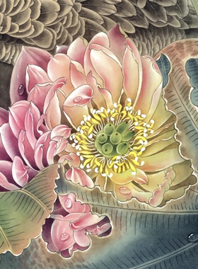 临摹王少卿工笔画白描底稿