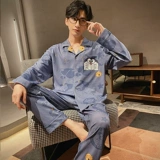 Осенняя демисезонная пижама для влюбленных, хлопковый мультяшный тонкий летний лонгслив, комплект