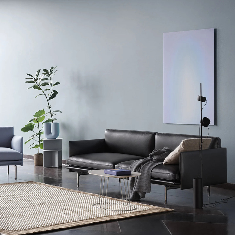 【现货】川至悦来 丹麦MUUTO Outline现代简约真皮单双人客厅沙发 - 图1
