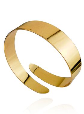 手臂环饰品复古简约高级金属镂空宽手镯金色树叶玫瑰几何手环臂钏