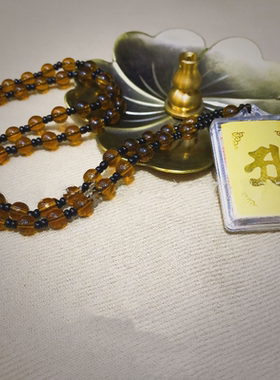 楞严咒吊坠6字真言挂件可圆形椭圆形结缘项链男女