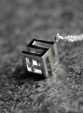 我爱你数字项链纯银ins情侣吊坠