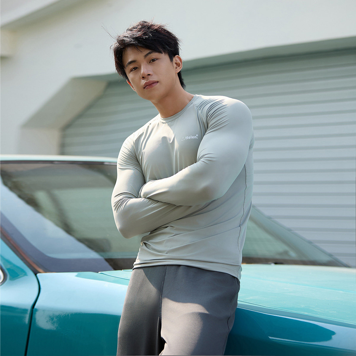 ttelen. 修身弹力健身衣服男长袖T恤运动紧身打底训练速干上衣秋,淘宝优惠券,粉丝福利购,淘宝优惠卷