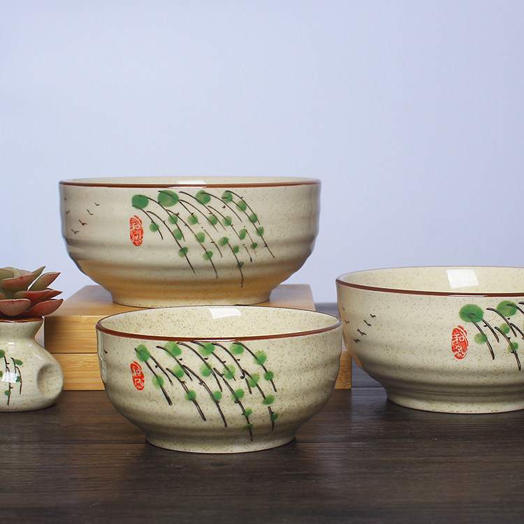 釉下彩日式陶瓷拉面汤饭碗家用67寸学生宿舍泡面情侣螺蛳粉送勺筷,淘宝优惠券,粉丝福利购,淘宝优惠卷