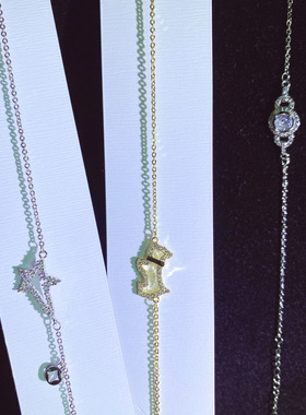 女铜微镶锆石日韩简约保色手链