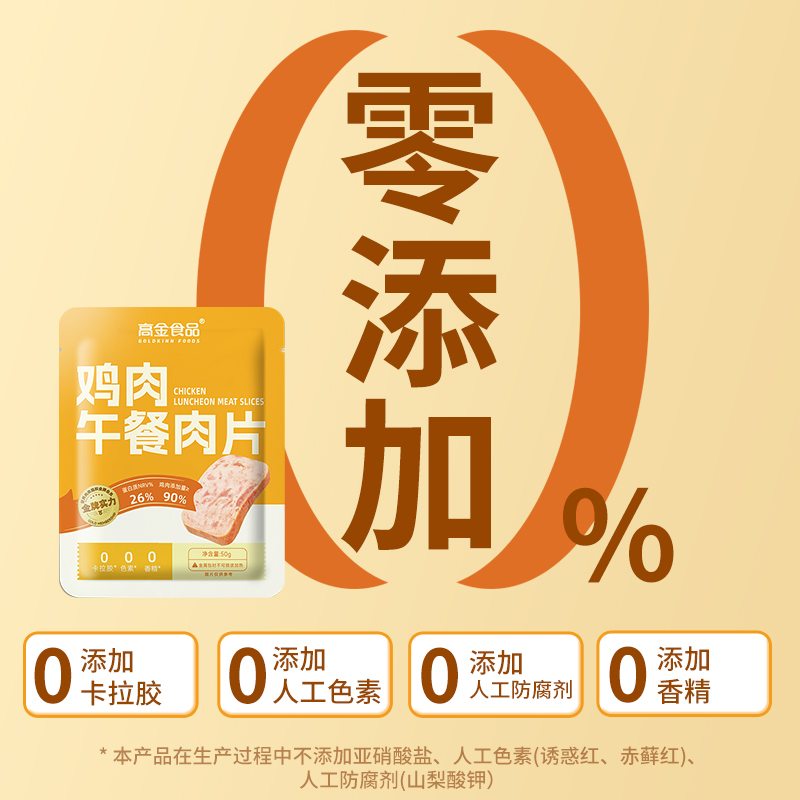 高金鸡肉午餐肉代餐即食单独包装非罐头主食食品泡面早餐