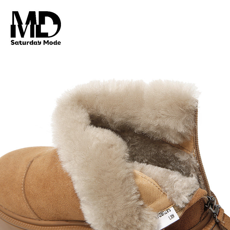 saturdaymode厚底雪地靴女2025冬季新款加绒保暖毛绒短靴舒适棉鞋,淘宝优惠券,粉丝福利购,淘宝优惠卷