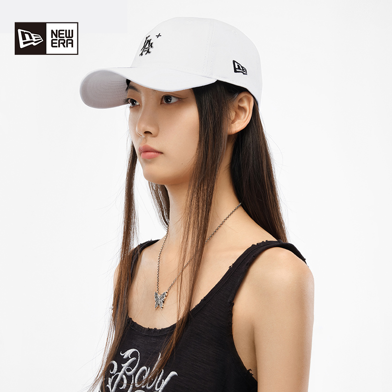 New Era X SMFK X MLB联名弯檐遮阳棒球帽刺绣男女简约百搭软顶-图2