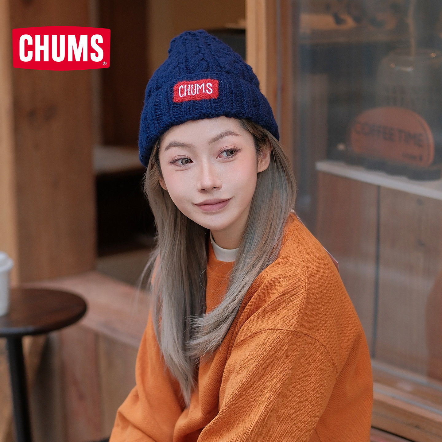 CHUMS洽洽鸟 秋冬百搭毛线帽潮牌男女款针织帽子CH05-1397,淘宝优惠券,粉丝福利购,淘宝优惠卷