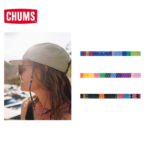 CHUMS洽洽鸟户外眼镜绳通用彩色织物轻便耐用便携CH61-1178 - 图0