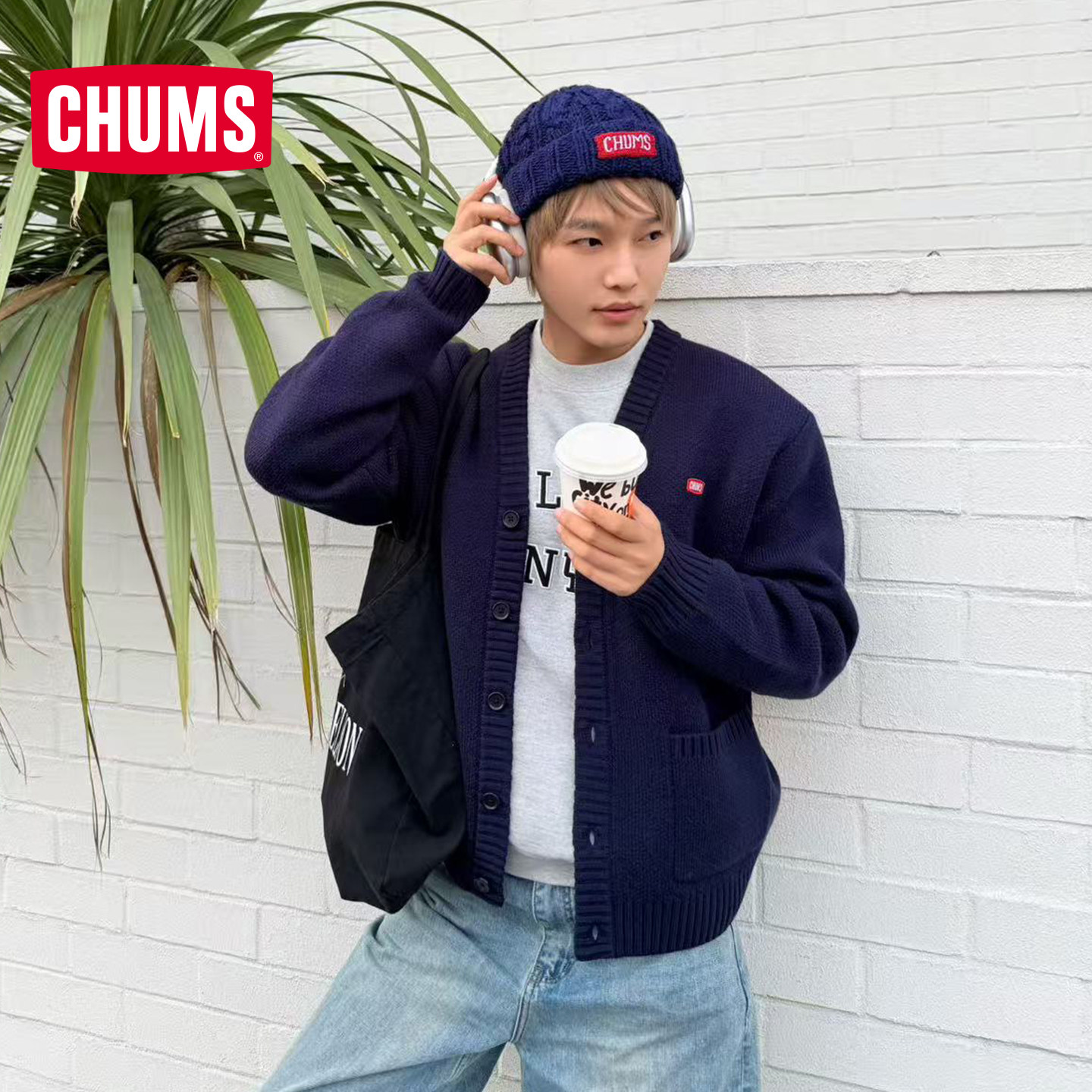 CHUMS洽洽鸟 秋冬百搭毛线帽潮牌男女款针织帽子CH05-1397,淘宝优惠券,粉丝福利购,淘宝优惠卷